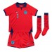 Billige England Luke Shaw #3 Børnetøj Udebanetrøje til baby VM 2022 Kortærmet (+ korte bukser)